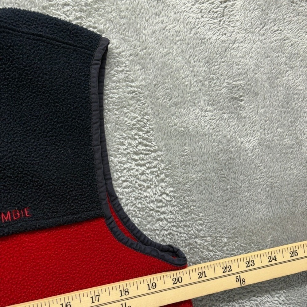 Vintage Abercrombie & Fitch Vest Mens Large Red Blue 1892 Zip Fleece Y2K - Picture 6 of 11